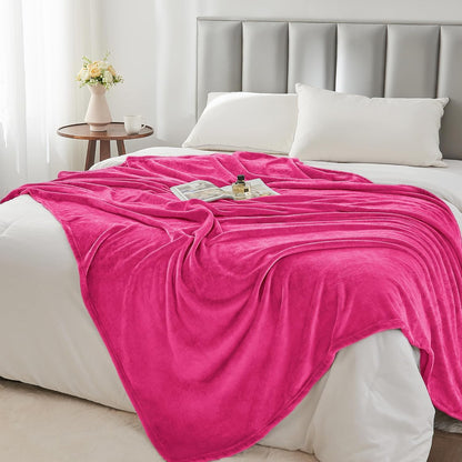 BEDELITE Fleece Blanket Black Throw Blankets for Couch & Bed, Luxury Plush Cozy Fuzzy Blanket 50x60 inches, Super Soft Warm Lightweight Throw Blanket for Travel Camping - Colors B