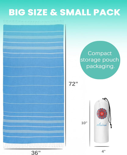 Antfuny Turkish Beach Towels Vacation Essentials Quick Dry Sand Free Oversized Bath Pool Swim Towel Extra Large XL Blanket Adult Travel Cruise Accessories Must Haves Clearance Stuff Necessities - Colors C