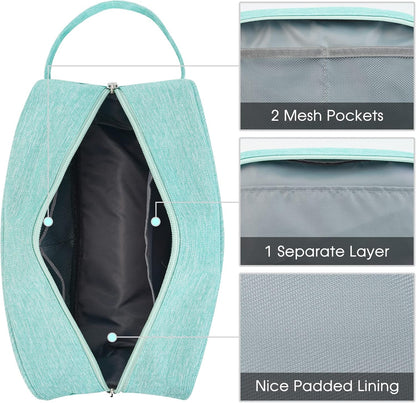 Narwey Travel Toiletry Bag for Women Traveling Dopp Kit Men Travel Bag for Toiletries Cosmetic Bag Makeup Bag Medicine Bag for Traveling (Black)