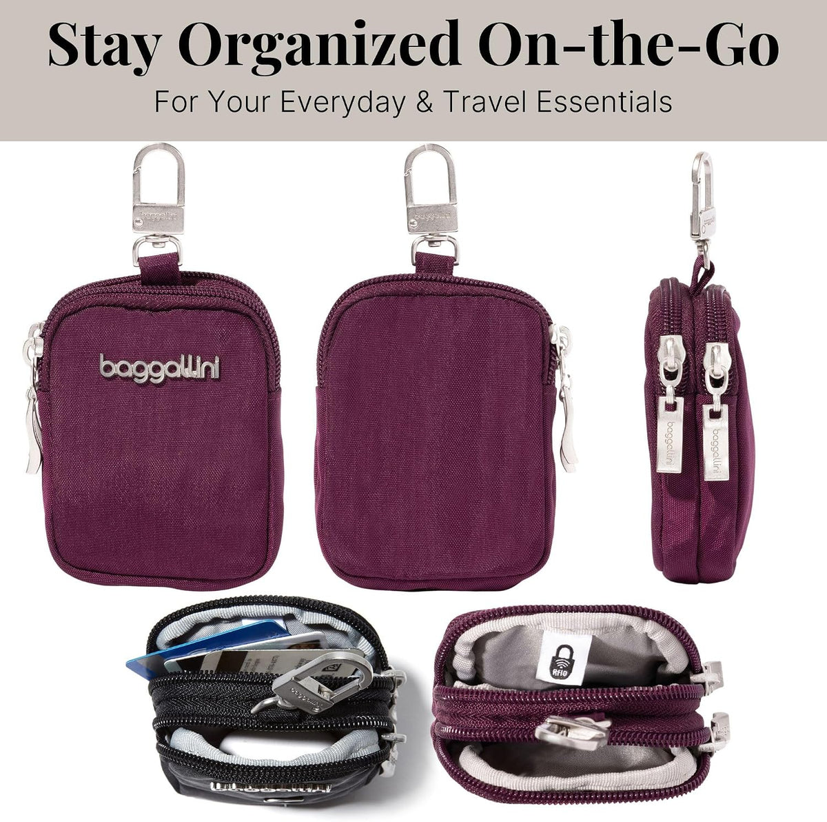 Baggallini womens On the Go Mini Pouch