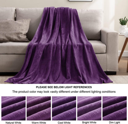 BEDELITE Fleece Blanket Black Throw Blankets for Couch & Bed, Luxury Plush Cozy Fuzzy Blanket 50x60 inches, Super Soft Warm Lightweight Throw Blanket for Travel Camping - Colors B