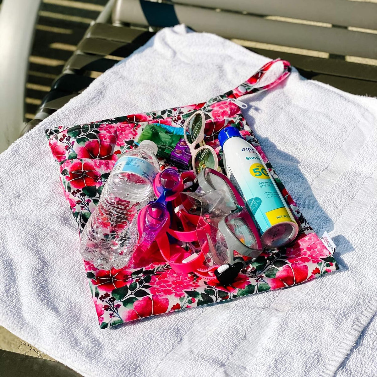 ALVA ALVABABY 3pcs Baby Cloth Diaper Wet/Dry Bags|Waterproof Reusable with Two Pockets|Travel, Beach, Pool, Daycare, Soiled Baby Items,Yoga,Gym Bag for Swimsuits or Wet Clothes 3L-ZM09 - Colors B