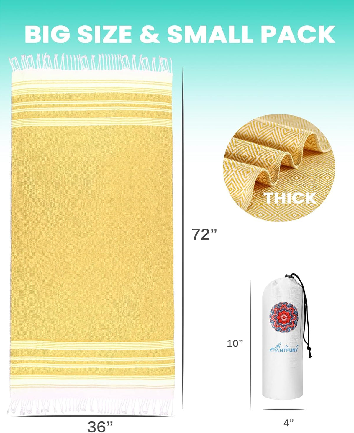 Antfuny Turkish Beach Towels Vacation Essentials Quick Dry Sand Free Oversized Bath Pool Swim Towel Extra Large XL Blanket Adult Travel Cruise Accessories Must Haves Clearance Stuff Necessities - Colors B