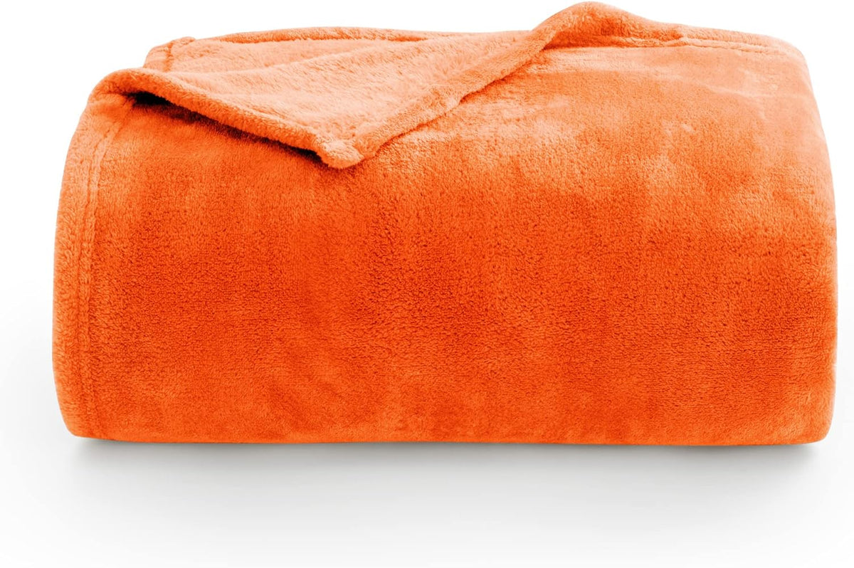 Fleece Blanket Soft Plush Throw for Couch Black 50"x60" - Colors A
