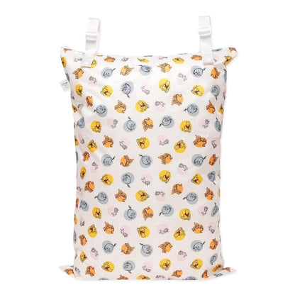 Bumkins Waterproof Wet Bag for Baby, Travel, Swim Suit, Cloth Diapers, Pump Parts, Pool, Beach, Gym Clothes, Toiletry, Hook to Stroller, Daycare, Zipper Reusable Wetdry Packing Pouch, Jungle