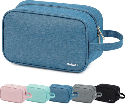 Narwey Travel Toiletry Bag for Women Traveling Dopp Kit Men Travel Bag for Toiletries Cosmetic Bag Makeup Bag Medicine Bag for Traveling (Black)