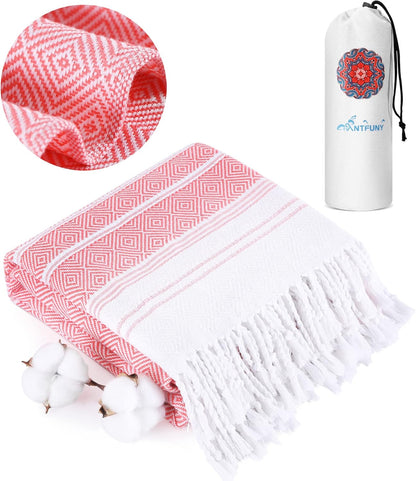 Antfuny Turkish Beach Towels Vacation Essentials Quick Dry Sand Free Oversized Bath Pool Swim Towel Extra Large XL Blanket Adult Travel Cruise Accessories Must Haves Clearance Stuff Necessities - Colors B