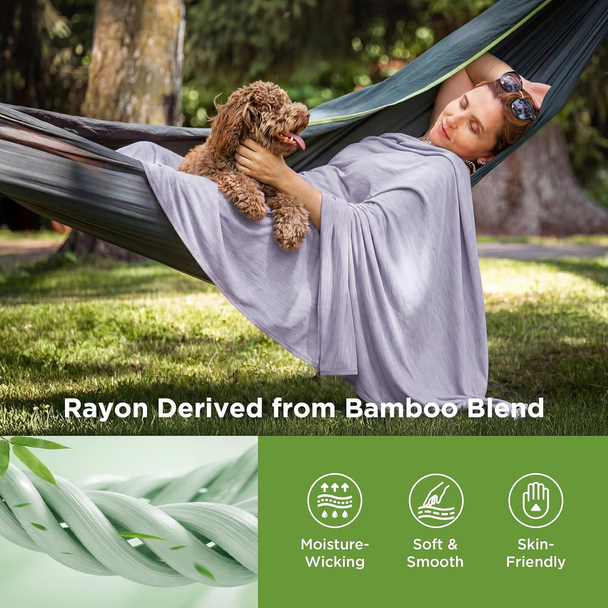Bedsure Silky Soft Summer Cooling Blanket for Hot Sleepers, Rayon Derived from Bamboo Cold Throw Blanket for Couch, Lightweight Bed Cooling Throw Camping Picnic Travel Outdoor Dorm Essentials, 50x70