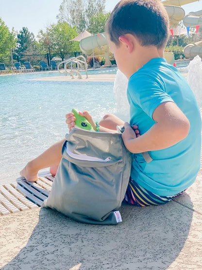 ALVA ALVABABY 3pcs Baby Cloth Diaper Wet/Dry Bags|Waterproof Reusable with Two Pockets|Travel, Beach, Pool, Daycare, Soiled Baby Items,Yoga,Gym Bag for Swimsuits or Wet Clothes 3L-ZM09 - Colors B