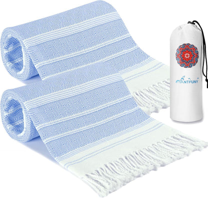 Antfuny Turkish Beach Towels Vacation Essentials Quick Dry Sand Free Oversized Bath Pool Swim Towel Extra Large XL Blanket Adult Travel Cruise Accessories Must Haves Clearance Stuff Necessities - Colors A