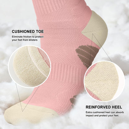 4 Pairs Compression Socks for Women Circulation-Best Support for Nurses,Running,Athletic,Travel