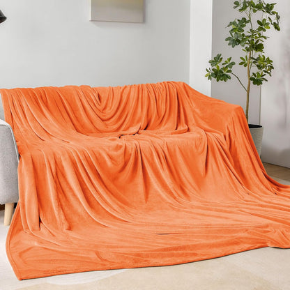 Fleece Blanket Soft Plush Throw for Couch Black 50"x60" - Colors A