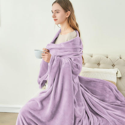 BEDELITE Fleece Blanket Black Throw Blankets for Couch & Bed, Luxury Plush Cozy Fuzzy Blanket 50x60 inches, Super Soft Warm Lightweight Throw Blanket for Travel Camping - Colors B