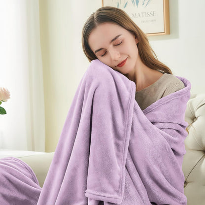BEDELITE Fleece Blanket Black Throw Blankets for Couch & Bed, Luxury Plush Cozy Fuzzy Blanket 50x60 inches, Super Soft Warm Lightweight Throw Blanket for Travel Camping - Colors B