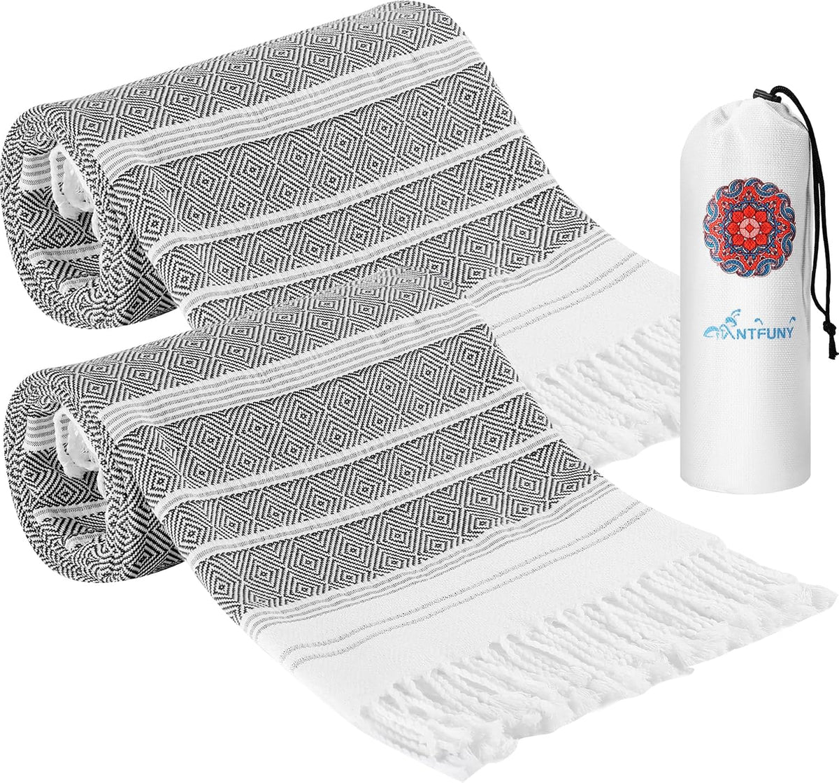 Antfuny Turkish Beach Towels Vacation Essentials Quick Dry Sand Free Oversized Bath Pool Swim Towel Extra Large XL Blanket Adult Travel Cruise Accessories Must Haves Clearance Stuff Necessities - Colors C