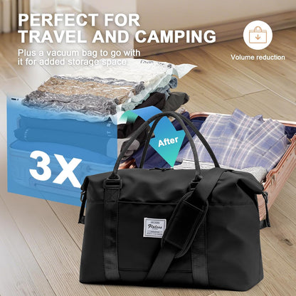 Travel Duffel Bag, Sports Tote Gym Bag, Shoulder Weekender Overnight Bag for Women - Colors A