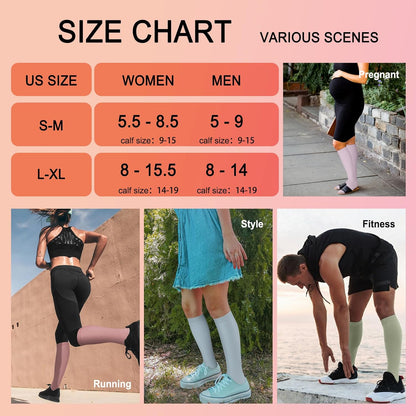 4 Pairs Compression Socks for Women Circulation-Best Support for Nurses,Running,Athletic,Travel