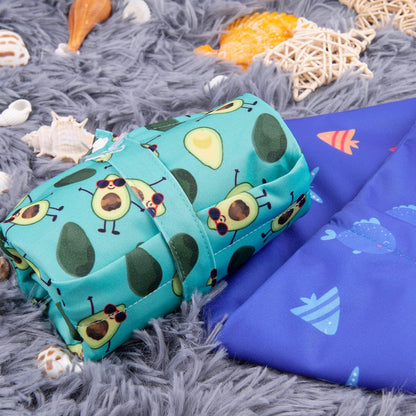ALVA ALVABABY 3pcs Baby Cloth Diaper Wet/Dry Bags|Waterproof Reusable with Two Pockets|Travel, Beach, Pool, Daycare, Soiled Baby Items,Yoga,Gym Bag for Swimsuits or Wet Clothes 3L-ZM09 - Colors B