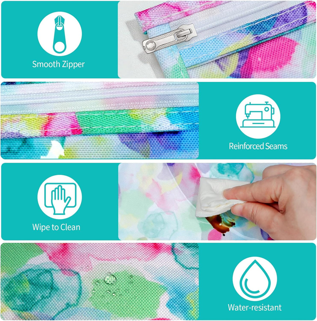 HIONXMGA TSA Approved Toiletry Bag, Set of 3 Clear Travel Toiletry Bag Quart Size Zipper Travel Pouch, Waterproof Makeup Cosmetic Bag for Women Men Kids Toiletries Carry on, Cacti A