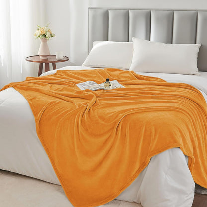 Fleece Blanket Soft Plush Throw for Couch Black 50"x60" - Colors A