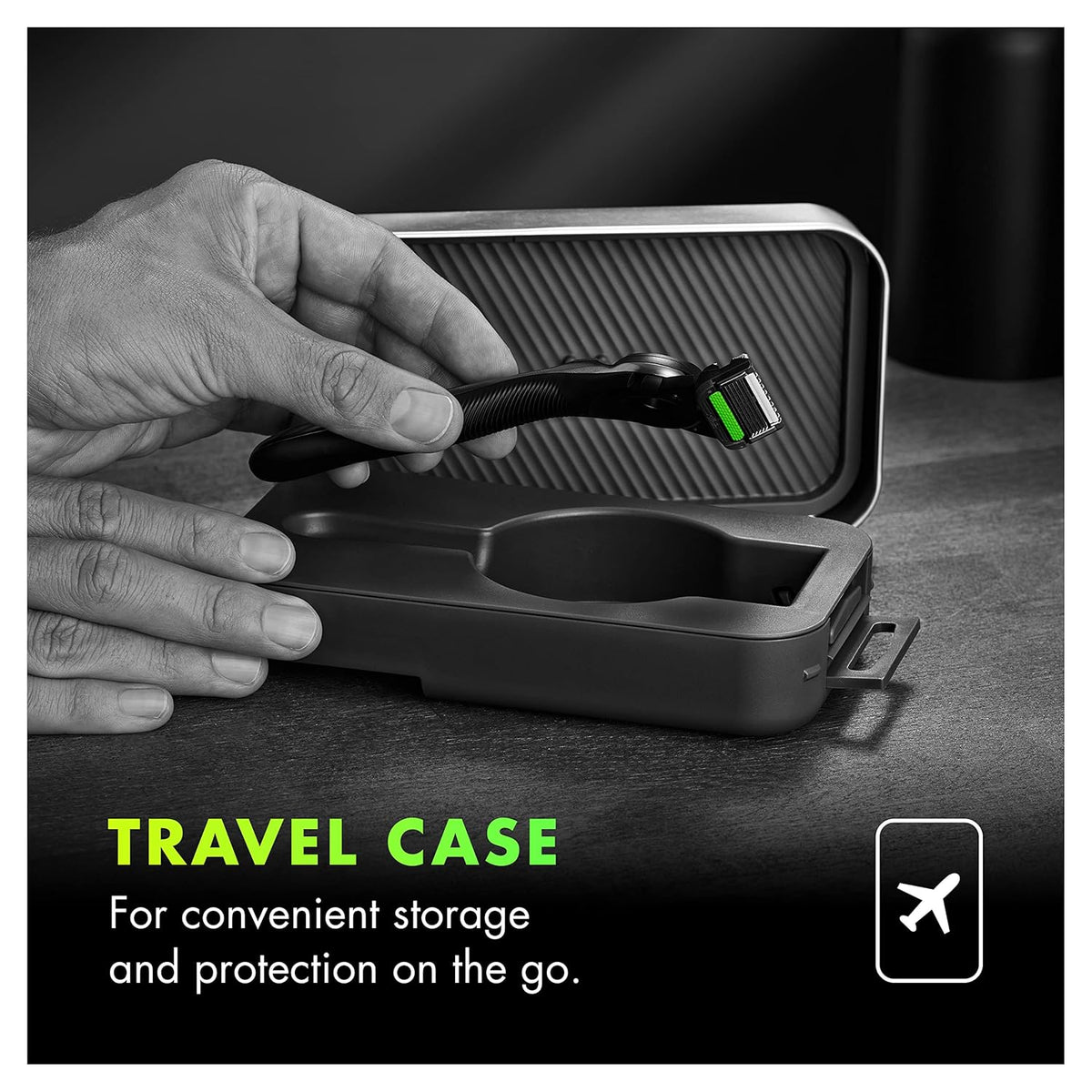 GilletteLabs With Exfoliating Bar Shaving Razor For Men, 1 Handle, 3 Blade Refills, Includes Travel Case for Convenient Storage On The Go