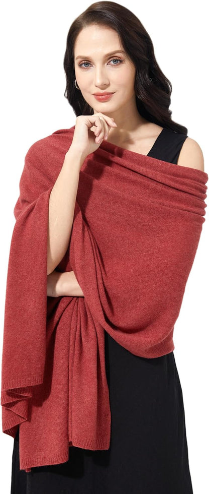 Soft Cashmere Blend Wrap Chic Scarf Stole for Women Wayfarer Travel Extra Large 87"x28" - Colors B