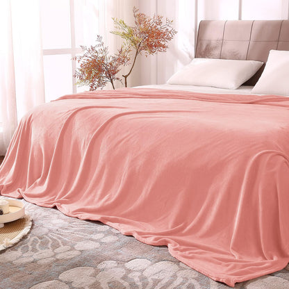 Fleece Blanket Soft Plush Throw for Couch Black 50"x60" - Colors A