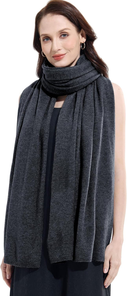 Soft Cashmere Blend Wrap Chic Scarf Stole for Women Wayfarer Travel Extra Large 87"x28" - Colors A