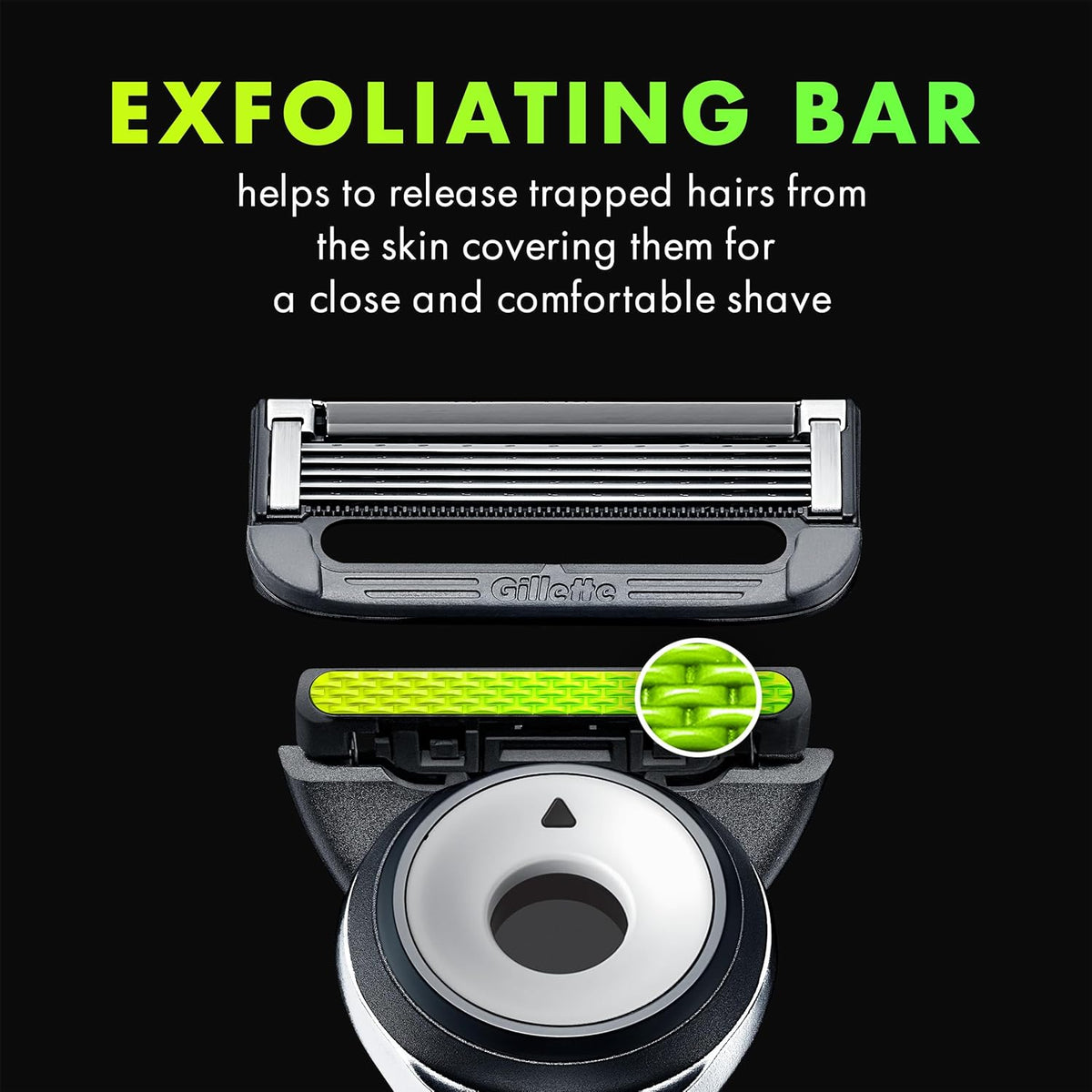 GilletteLabs With Exfoliating Bar Shaving Razor For Men, 1 Handle, 3 Blade Refills, Includes Travel Case for Convenient Storage On The Go