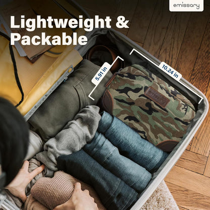 emissary Toiletry Bag for Men, Canvas Travel Toiletry Bag Men's Dopp Kit, Water-resistant Bathroom Bag Mens Shaving Kit, Travel Kit Small Bags, Shaving Bag, Toiletry Bags