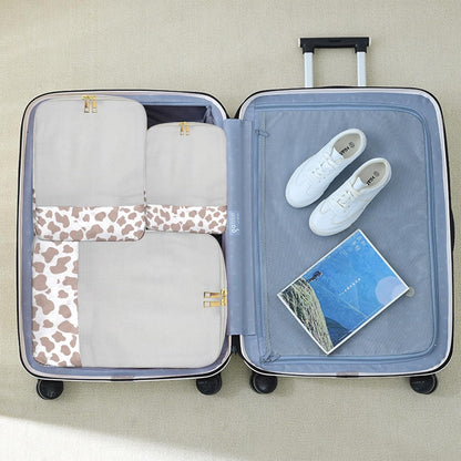 Packing Cubes for Kids 7 Set Travel Luggage Organizers for Suitcase Travel Accessories with Shoe Bag for Women Girls Cute Aesthetic Art-Green Dinosaur