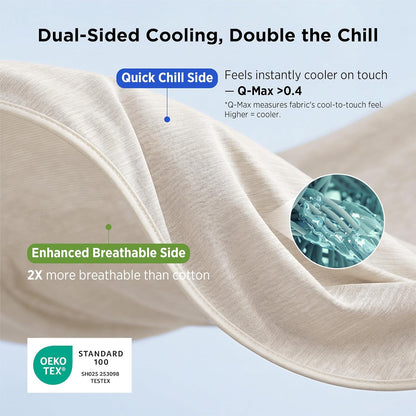 Bedsure Silky Soft Summer Cooling Blanket for Hot Sleepers, Rayon Derived from Bamboo Cold Throw Blanket for Couch, Lightweight Bed Cooling Throw Camping Picnic Travel Outdoor Dorm Essentials, 50x70