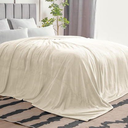 Fleece Blanket Soft Plush Throw for Couch Black 50"x60" - Colors A