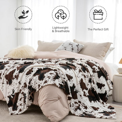 BEDELITE Fleece Blanket Black Throw Blankets for Couch & Bed, Luxury Plush Cozy Fuzzy Blanket 50x60 inches, Super Soft Warm Lightweight Throw Blanket for Travel Camping - Colors B