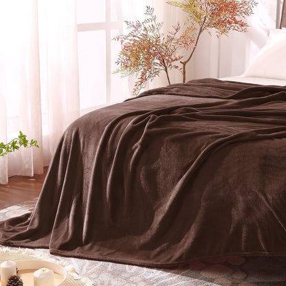 Fleece Blanket Soft Plush Throw for Couch Black 50"x60" - Colors A