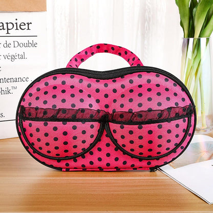 Travel Organizer Bra and Underwear Zip Bag，Portable Bra Storage Case with Net Traveling Lingerie Organizer Bag for Luggage Women Bras Bikin (Leopard print)