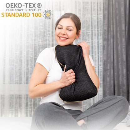 Travel & Camping Comfortable Memory Foam Pillow – Easy to Carry Portable Bag – Temperature Regulating Pillow Case