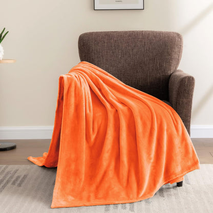 Fleece Blanket Soft Plush Throw for Couch Black 50"x60" - Colors A