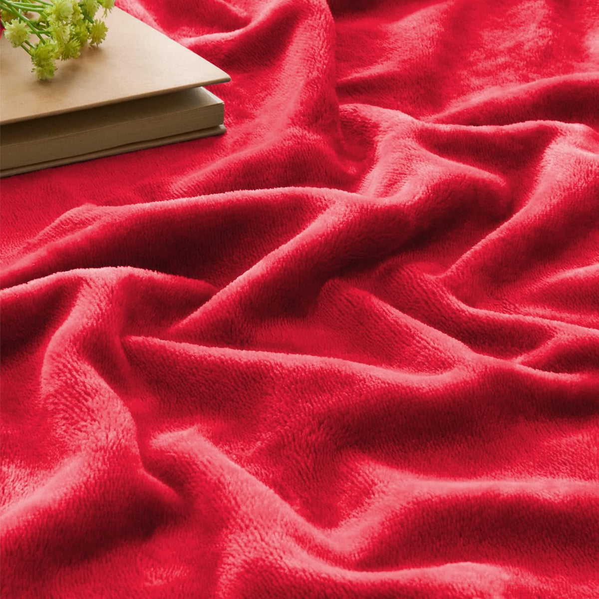 Fleece Blanket Soft Plush Throw for Couch Black 50"x60" - Colors A
