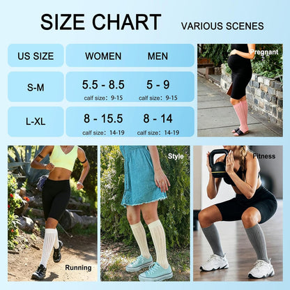 4 Pairs Compression Socks for Women Circulation-Best Support for Nurses,Running,Athletic,Travel