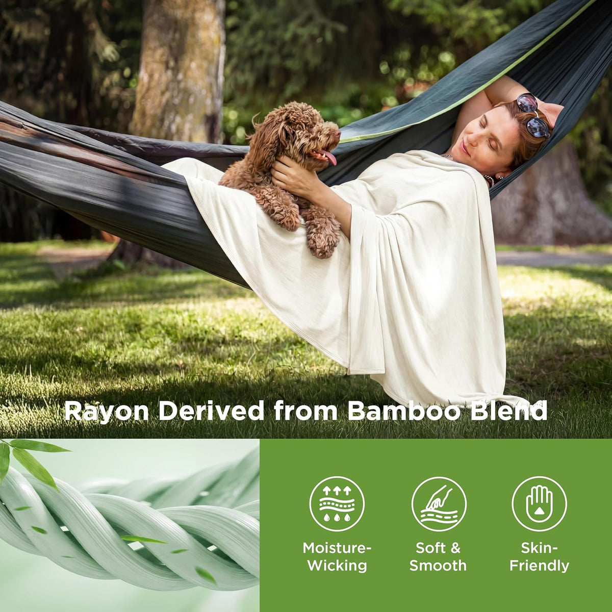 Bedsure Silky Soft Summer Cooling Blanket for Hot Sleepers, Rayon Derived from Bamboo Cold Throw Blanket for Couch, Lightweight Bed Cooling Throw Camping Picnic Travel Outdoor Dorm Essentials, 50x70