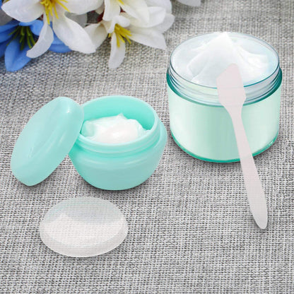Travel Accessories Toiletry Containers, 1 oz Plastic Little Jars for Creams, Compact Travel Size Containers with Leak proof Lids for Face Hand Body Cream (6 Pieces)