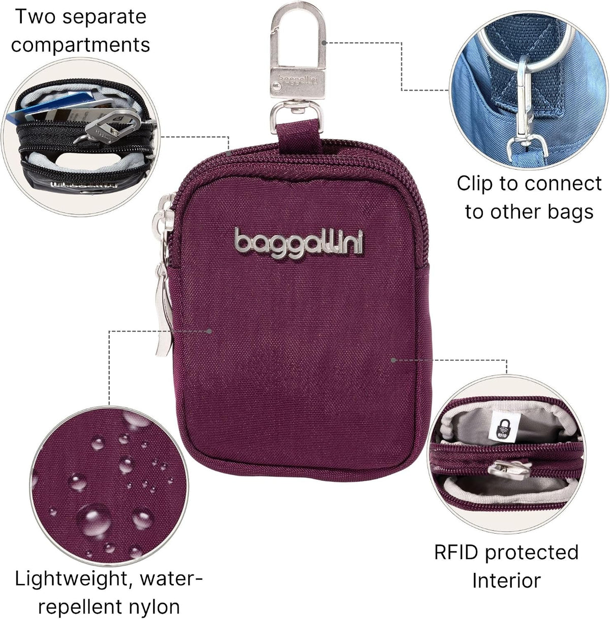Baggallini womens On the Go Mini Pouch