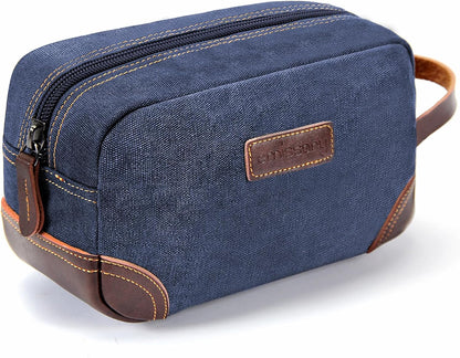 emissary Toiletry Bag for Men, Canvas Travel Toiletry Bag Men's Dopp Kit, Water-resistant Bathroom Bag Mens Shaving Kit, Travel Kit Small Bags, Shaving Bag, Toiletry Bags