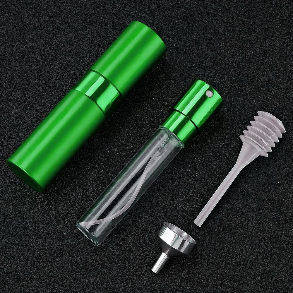 LISAPACK 8ML Atomizer Perfume Spray Bottle for Travel, Empty Refillable Cologne Dispenser, Portable Sprayer (Matte Black)