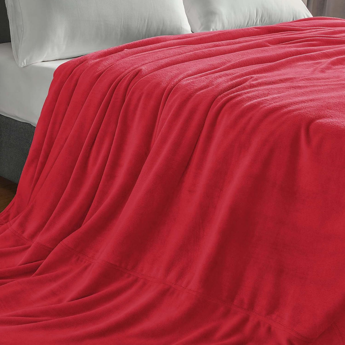 Fleece Blanket Soft Plush Throw for Couch Black 50"x60" - Colors A