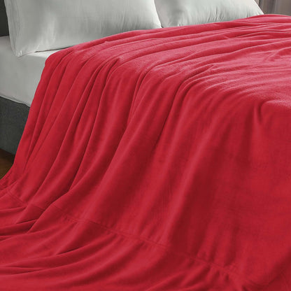 Fleece Blanket Soft Plush Throw for Couch Black 50"x60" - Colors A