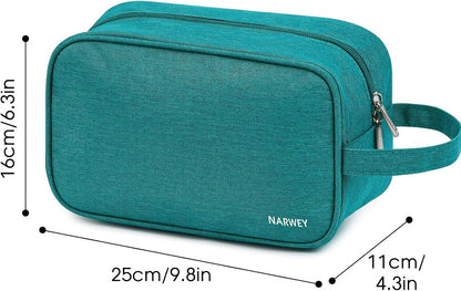 Narwey Travel Toiletry Bag for Women Traveling Dopp Kit Men Travel Bag for Toiletries Cosmetic Bag Makeup Bag Medicine Bag for Traveling (Black)