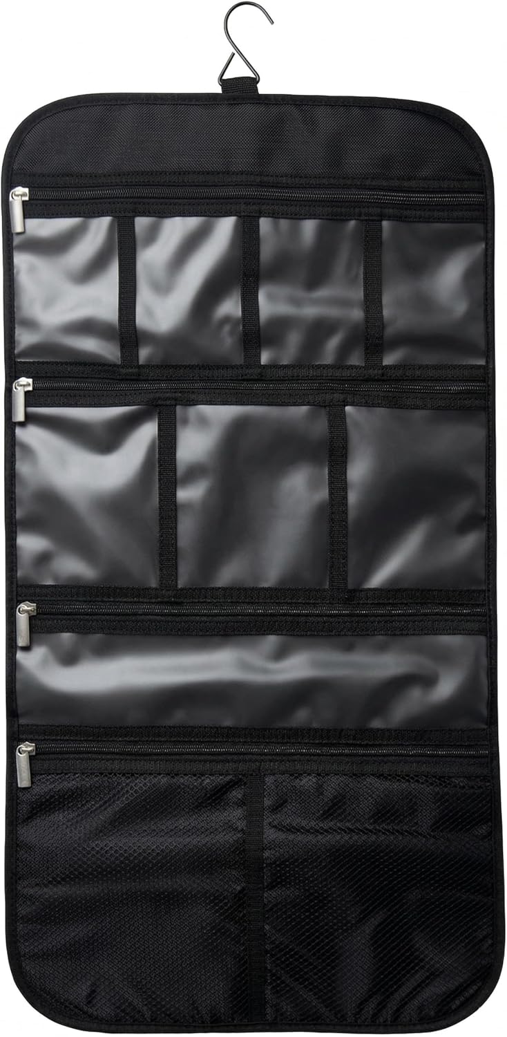 Freegrace Premium Hanging Toiletry Bag for Travel - Cosmetic, Jewelry, Toiletry, Makeup & Accessory Storage Organizer Bag, Large Size for Women & Men