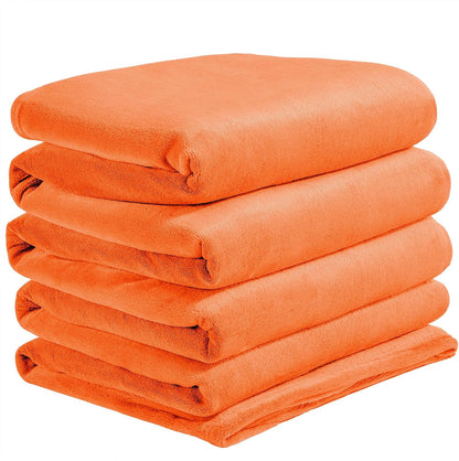 Fleece Blanket Soft Plush Throw for Couch Black 50"x60" - Colors A